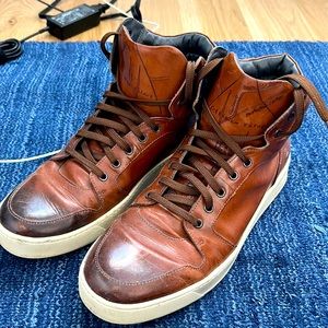 To boot Mens high top leather dress sneakers size 8.5